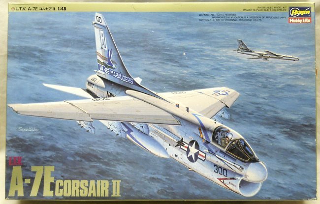 Hasegawa 1/48 A-7E Corsair II - VA-82 Marauders USS Nimitz / VA-93 Blue Blazers USS Midway, P12 plastic model kit